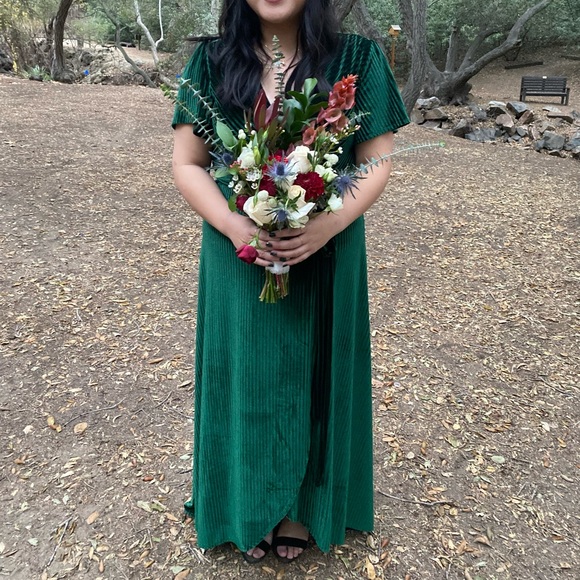 Andi Ribbed Velvet Wrap Dress - Picture 6 of 6